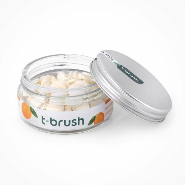 T-Brush Orange Flavored Fluoride-Free Toothpaste 90 Tablets