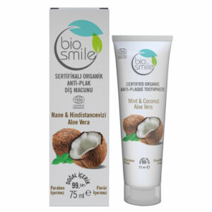 Biosmile Ecocert Organic Certified Anti-plaque Toothpaste with Mint & Coconut Extract 75 ml