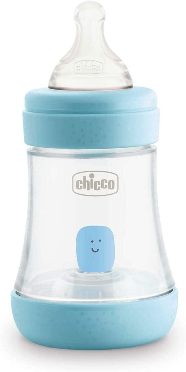 Chicco Intui-flow System 5 Perfect 0m+ Baby Bottle 150 ml - Blue