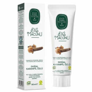 Introducing the Eyüp Sabri Tuncer Natural Clove Extract Toothpaste 90 ml, a natural solution for your oral care needs.