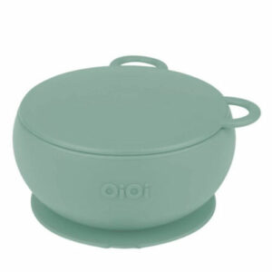 OiOi Silicone Bowl with Lid 6 Months+ River Green