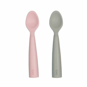 OiOi Silicone Nam Nam Food Spoon 6 Months + 2 Li - Pink and Gray