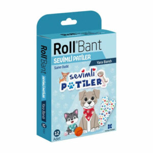 Roll band Cute Paws Band-Aid 12 Pieces