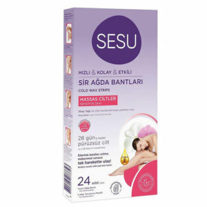 Sesu Waxing Strip Sensitive Skin Pink 42pcs