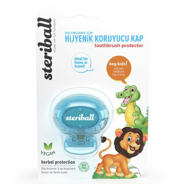 Steriball Hygienic Toothbrush Protection Container - Aslan