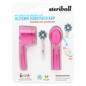 Steriball Hygienic Toothbrush Container for Battery or Rechargeable Toothbrushes - Pink