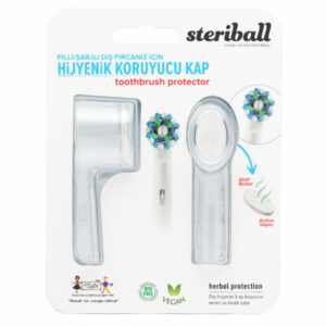 Steriball Hygienic Toothbrush Container for Battery or Rechargeable Toothbrushes - Transparent