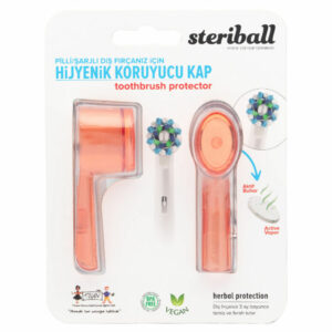 Steriball Hygienic Toothbrush Container for Battery or Rechargeable Toothbrushes - Orange