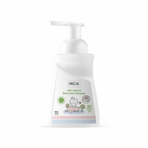 INCIA Natural Foam Shampoo for Babies 200 ml for Hair and Body