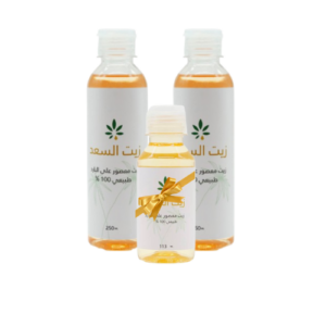 نقدم لكم زيت السعد زيت معصور على البارد طبيبعي 100% عبوتان 250 مل + عبوة 113 مل من عشبة وزيت | Herb and Oil، رفيق الطهي المثالي لكل مطبخ. هذا الزيت مثالي للقلي والخبز والتحمير. استمتع بتجربة طهي صحية ولذيذة مع زيت سعد.