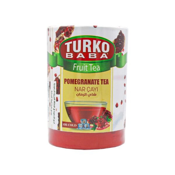 Introducing Turko Baba pomegranate tea 200 g, a refreshing and flavorful tea made from high-quality pomegranate extract.