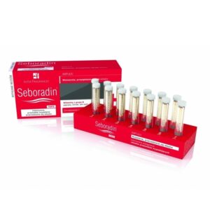 Introducing Seboradin Forte Hair Loss Ampoules 14 ampoules of 5.5 ml, the ideal solution to strengthen weak hair and reduce hair loss.