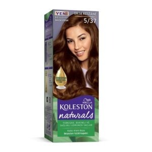 Introducing Wella Koleston Naturals Hair Color 5-37 Medium Chestnut, the perfect choice for a warm and rich medium chestnut shade.